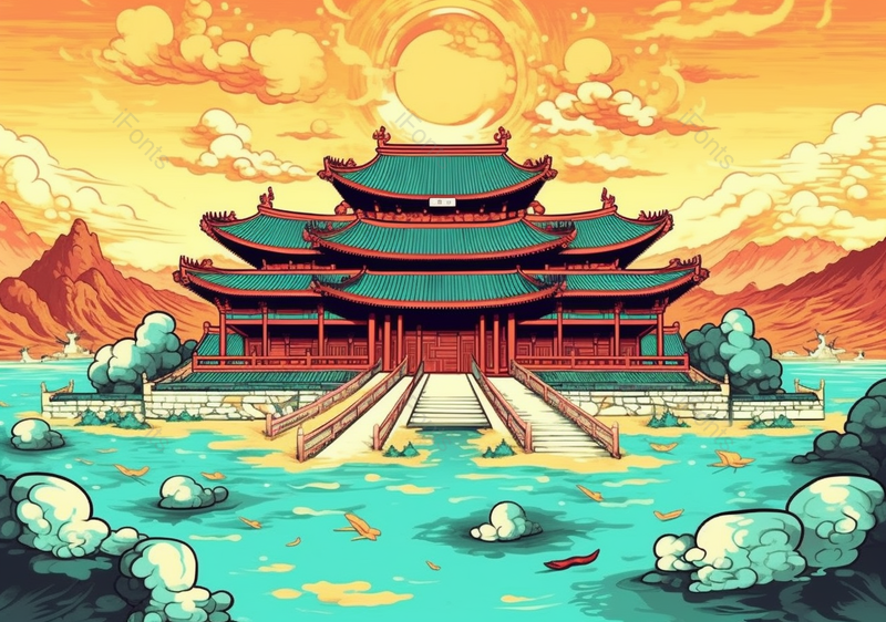 北京故宫古建筑荒凉宫殿插画背景,插画/手绘图,插画/手绘图库,插画/手绘图下载,插画/手绘